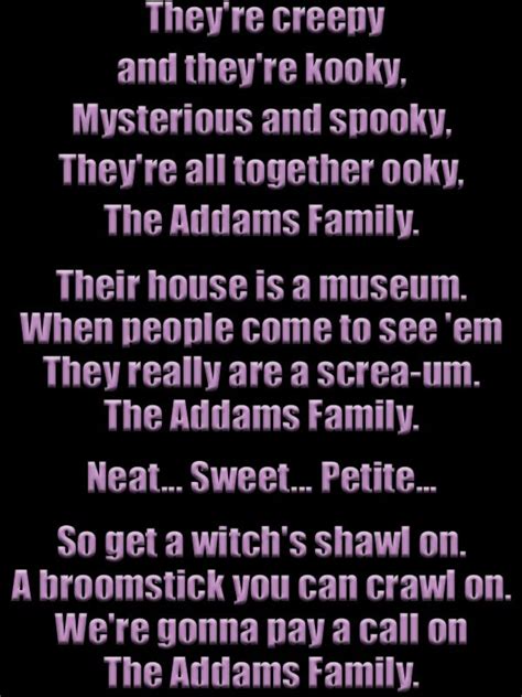 adams family lyrics